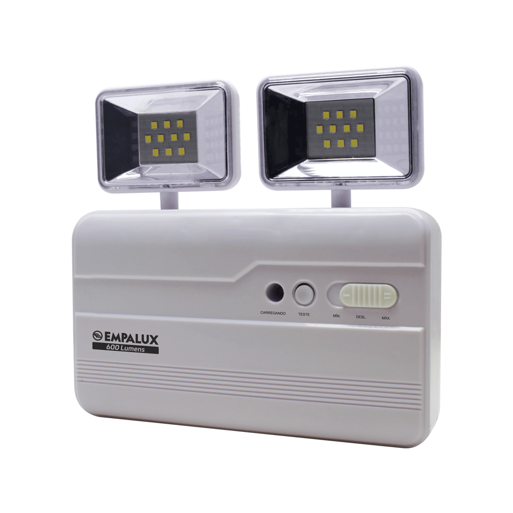 Iluminação de Emergência 2 Faróis 04W Bivolt 6.500K – IE32011 Retrátil