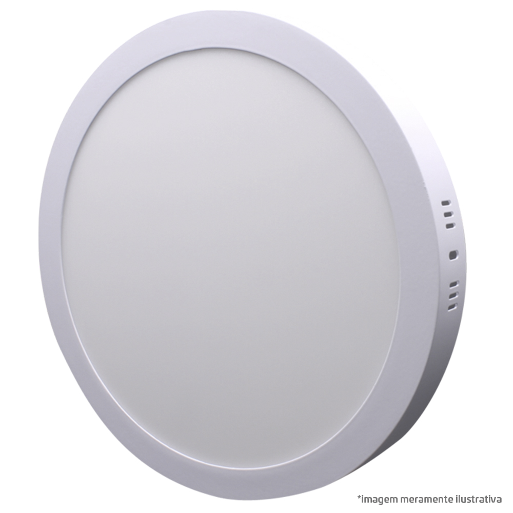 Painel LED Redondo 18W Bivolt 6.000K Sobrepor – LD31886