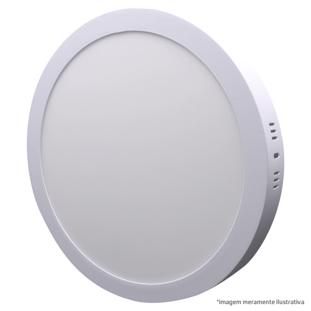Painel LED Redondo 24W Bivolt 6.500K Sobrepor – LD32486