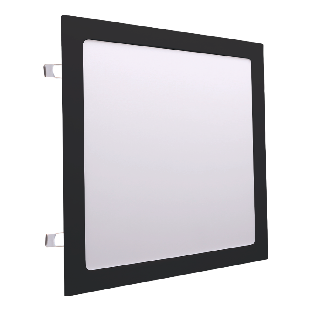 Painel LED Quadrado Preto 24W Bivolt 4.000K Embutir – LD22414